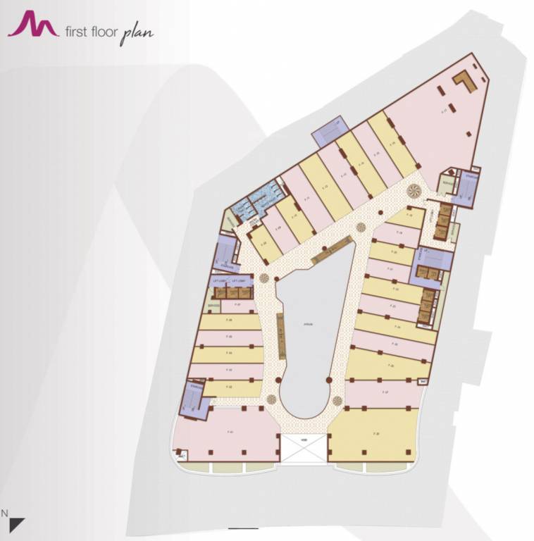  mall Mittal Mall First Floor Cluster Plan