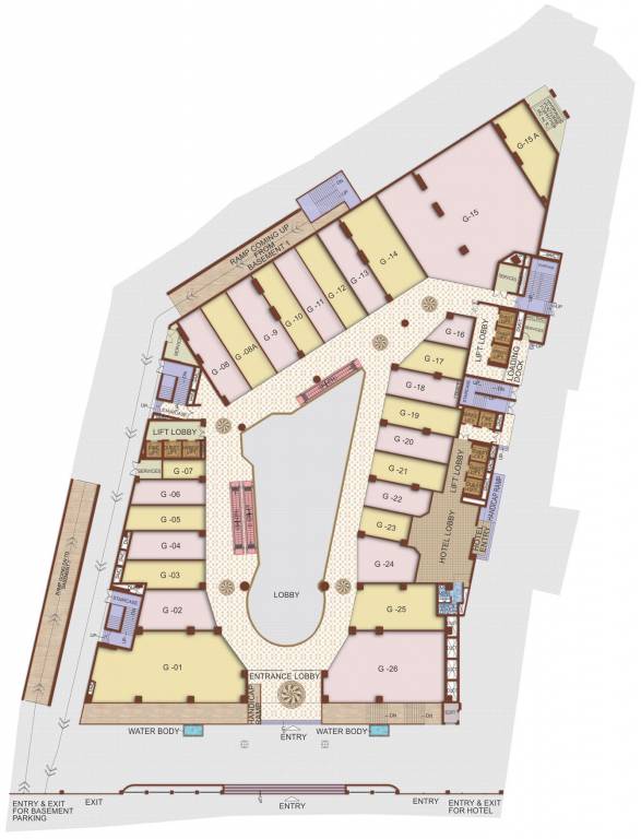  mall Mittal Mall Ground Floor Cluster Plan