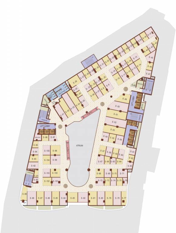  mall Mittal Mall Second Floor Cluster Plan