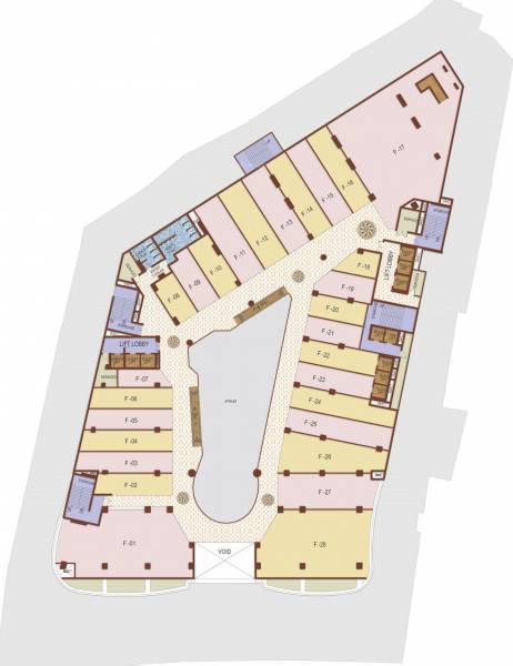  mall Mittal Mall Third Floor Cluster Plan
