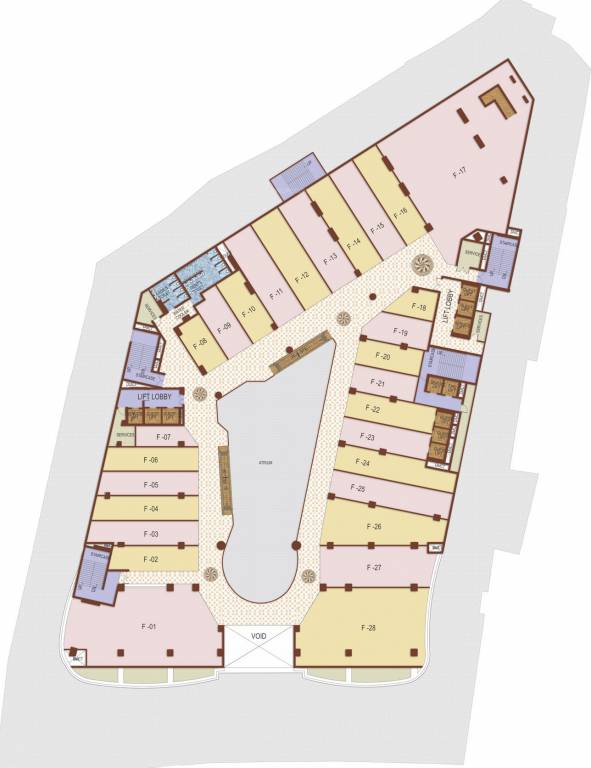  mall Mittal Mall Third Floor Cluster Plan
