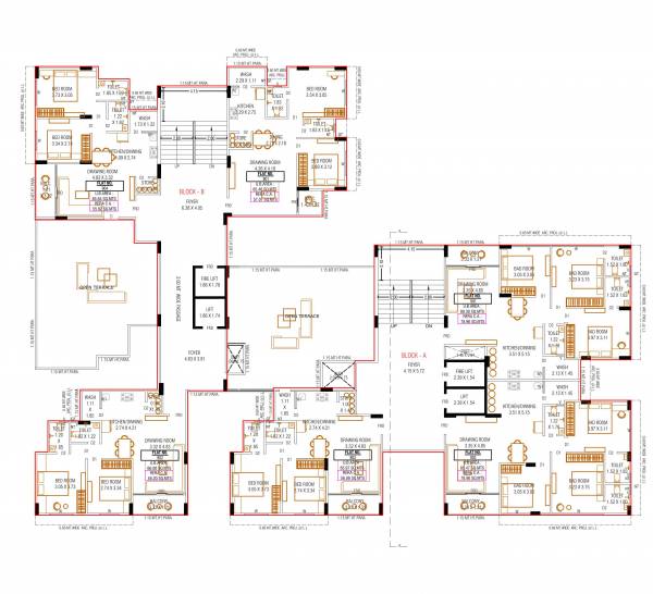  aura-parisar Block A And B Cluster Plan For 9th Floor