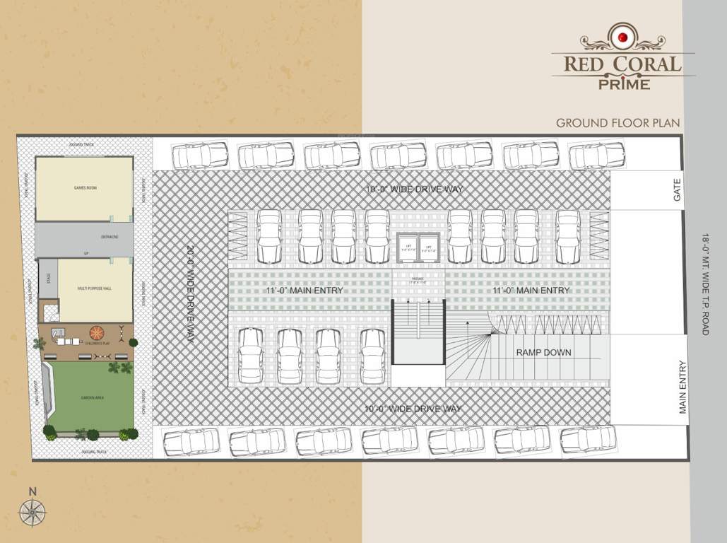  red coral prime Red Coral Prime Cluster Plan for ground Floor