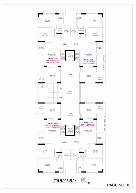  shri hari sky Shri Hari Sky Cluster Plan for 12th Floor