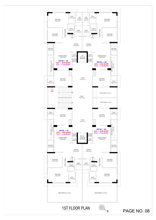  shri hari sky Shri Hari Sky Cluster Plan for 1st Floor