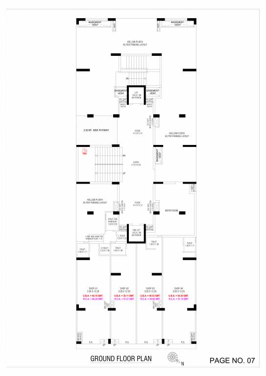  shri hari sky Shri Hari Sky Cluster Plan for ground Floor