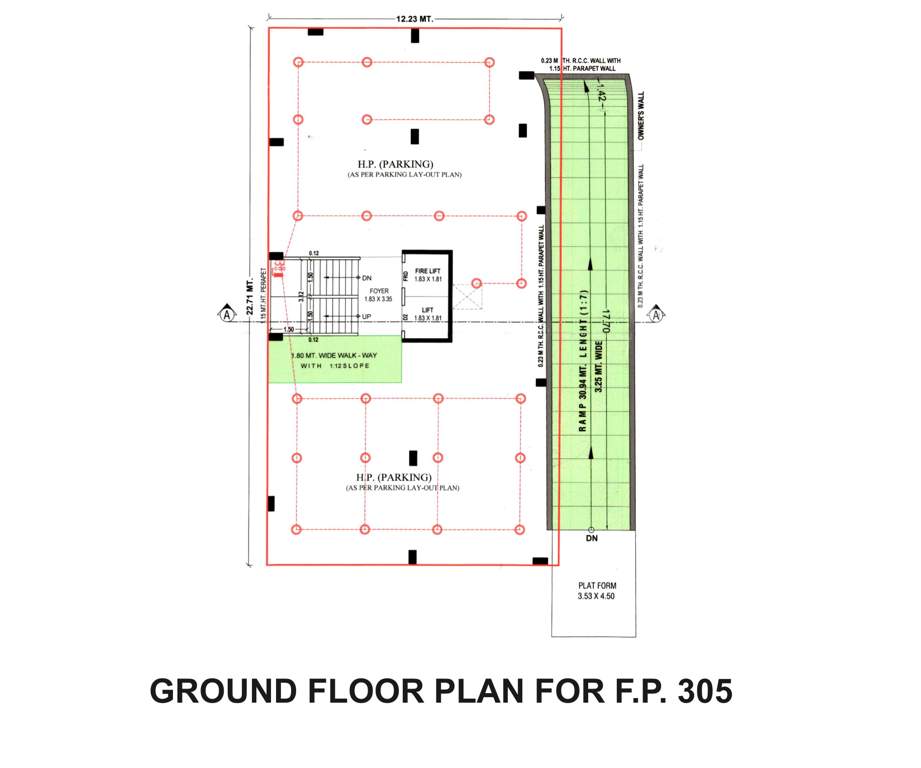  kajal blossom 1 (FP 305) Cluster Plan for ground Floor