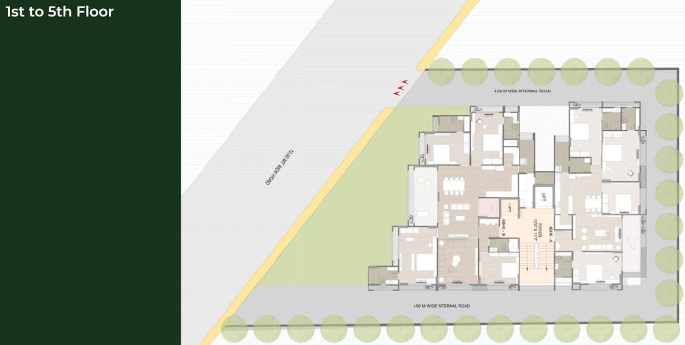  vista Mahi Vista Cluster Plan From 1st To 5th Floor
