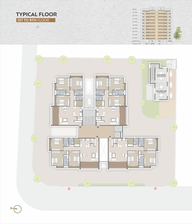  urban perch Urban Perch Cluster Plan from 1st to 9th Floor