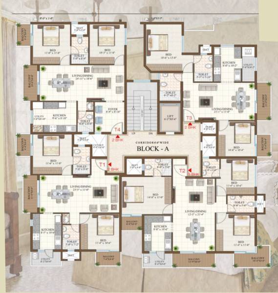  pinaki-paradise Block A Cluster Plan