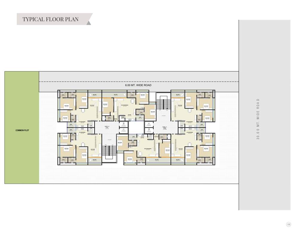  grand imperia Block A And B Cluster Plan for Typical Floor
