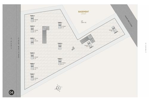  shree-siddheshwar-helenium Block A,B,C,D,E,F,G,H,I,J & K Basement Floor Cluster Plan