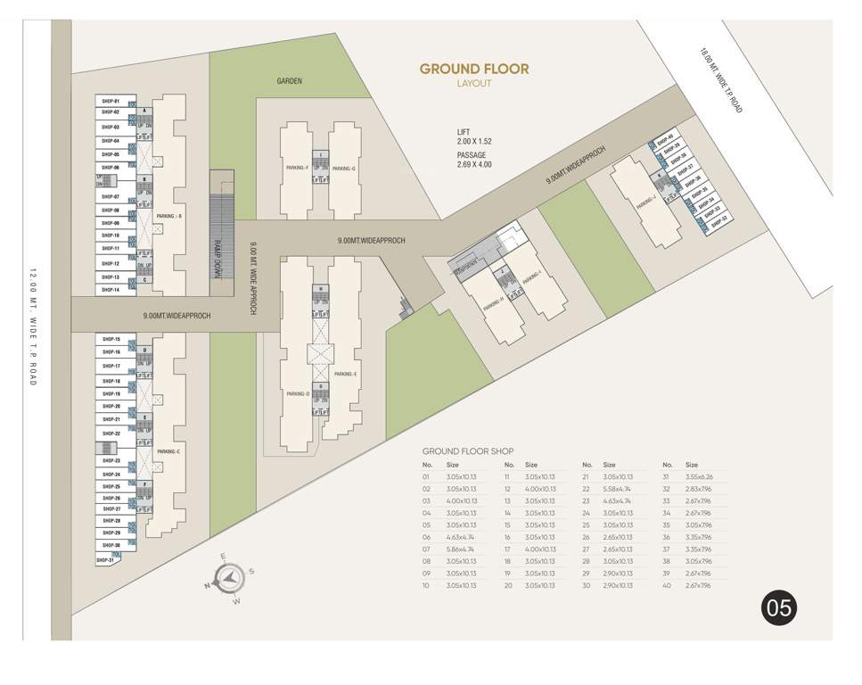 shree siddheshwar helenium Block A,B,C,D,E,F,G,H,I,J & K Ground Floor Cluster Plan
