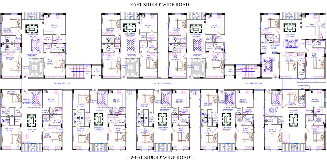  keerthi elite residency Keerthi Elite Residency Cluster Plan from 1st to 5th Floor