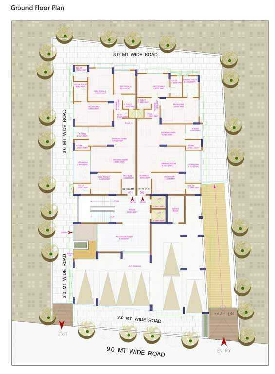  the green luxuriya The Green Luxuriya Ground Cluster Plan