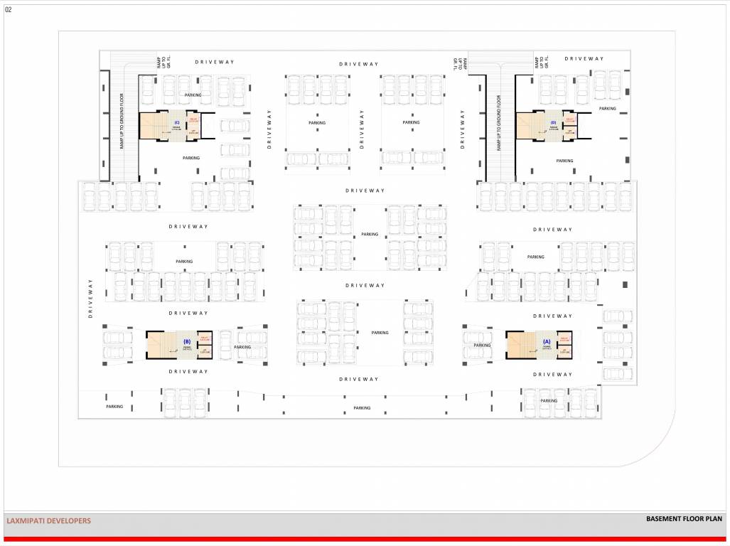  euphoria Block A, Block B, Block C, Block D Basement Cluster Plan