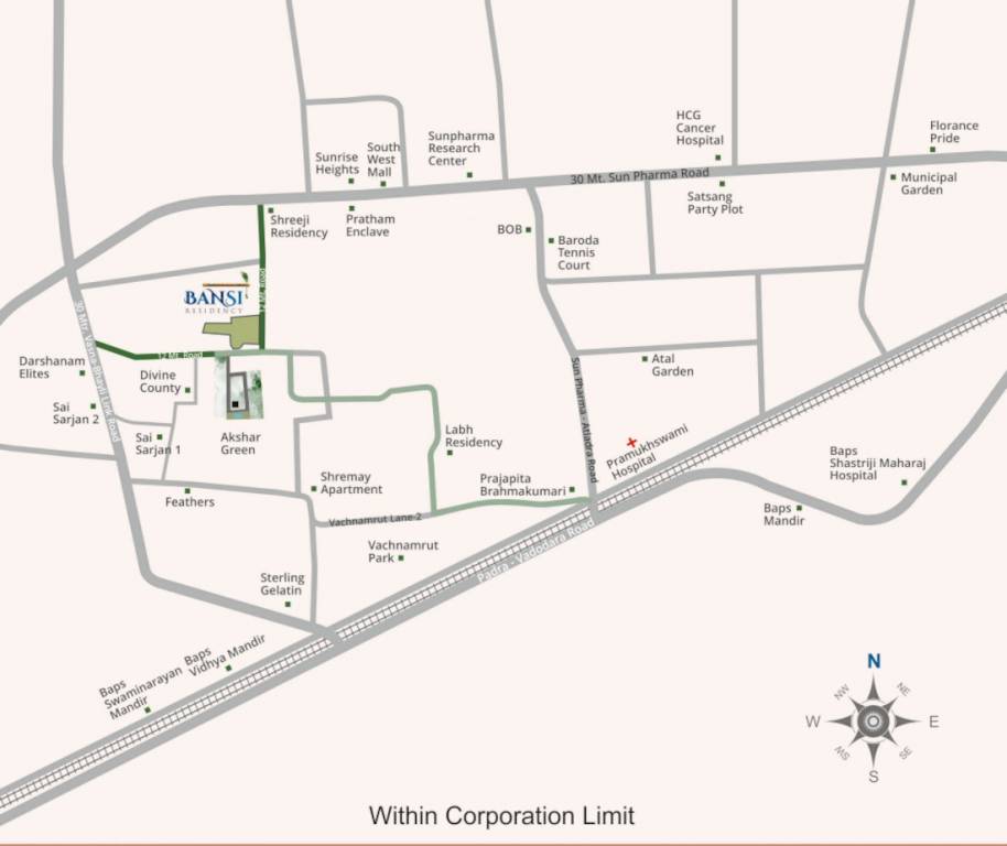  bansi residency Location Plan