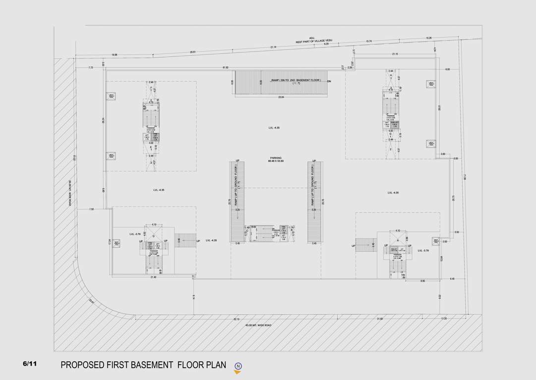  milestone regalia Block A To D Cluster Plan for Basement 1 Floor