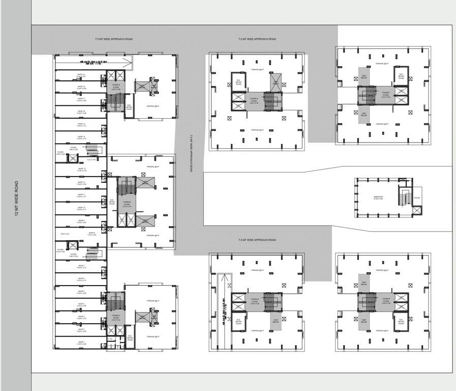  praharsh serena Block A to Block G Cluster Plan for ground Floor