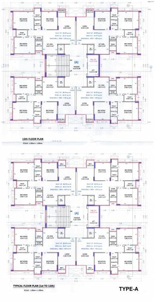 Block A Cluster Plan from ground to 13th Floor imperia Block A Cluster Plan from ground to 13th Floor