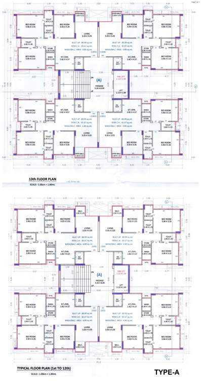  imperia Block A Cluster Plan from ground to 13th Floor