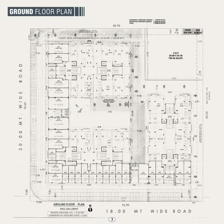  arihant dream Block A To F Cluster Plan for ground Floor