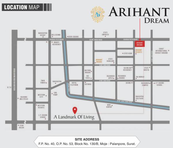  arihant-dream Location Plan