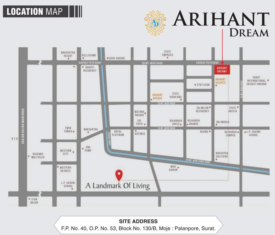  arihant dream Location Plan