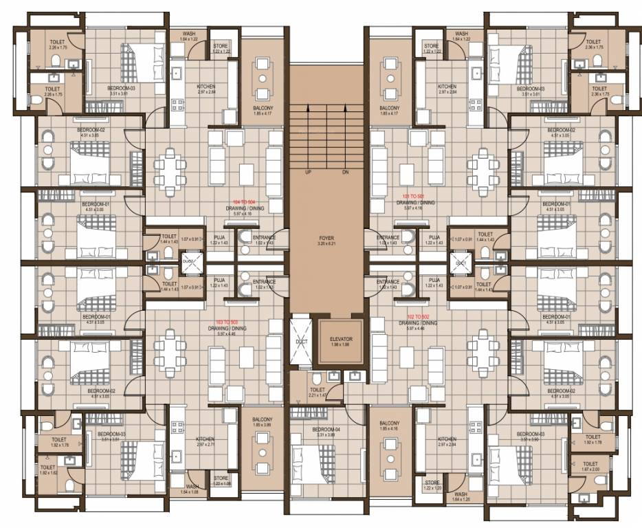  the first The First Cluster Plan from 1st to 5th Floor