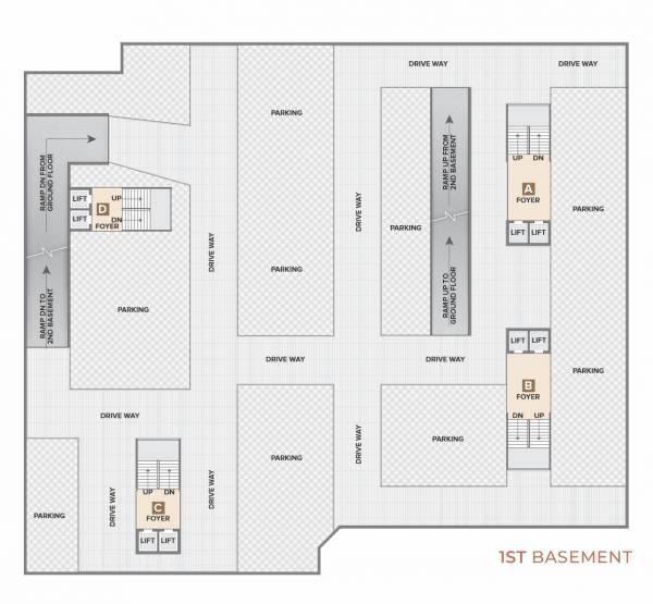  sunshine Block A To D Basement 1 Cluster Plan