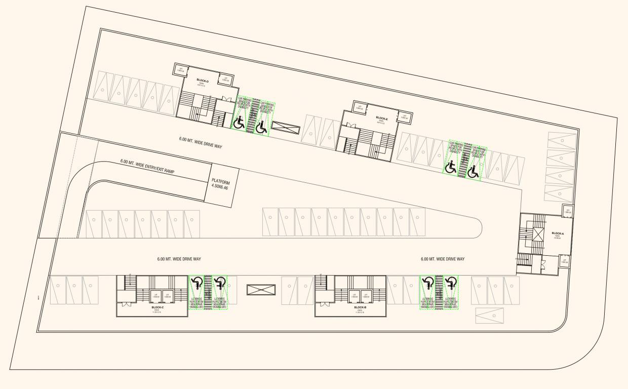  sanelite Block A,B,C,D,E Cluster Plan For Basement One