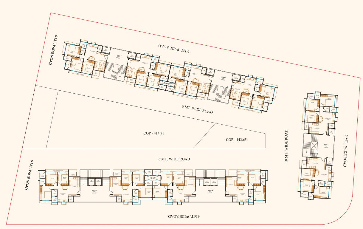  sanelite Block A,B,C,D,E Cluster Plan From 3rd To 13th Floor