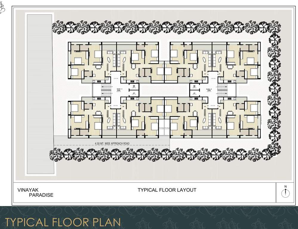  vinayak paradise Block A And Block B Cluster Plan from 1st to 7th Floor