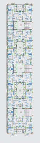  trinary Block A,B,C Cluster Plan For 1st Floor