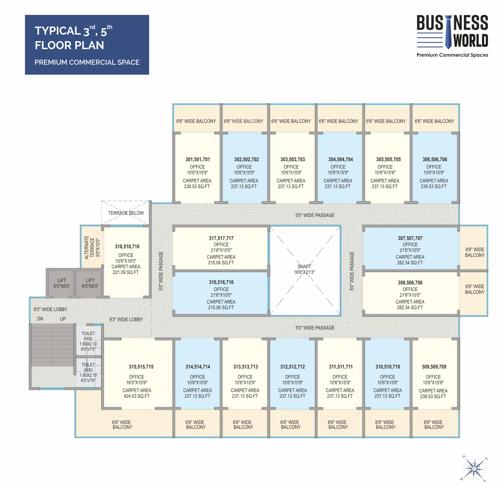  business-world Business World Cluster Plan for Odd Floor
