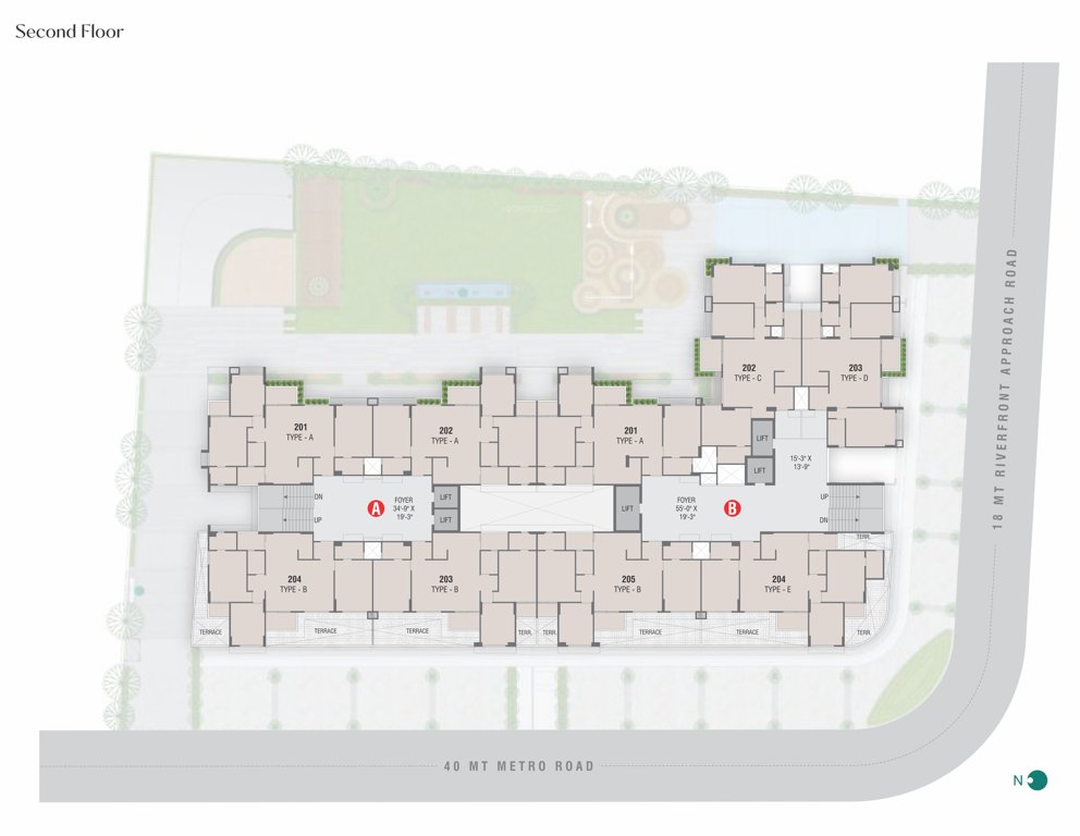  ayunam sarita Block  A + B Cluster Plan For 2nd Floor
