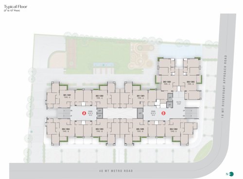  ayunam-sarita Block A + B Cluster Plan From 3rd To 13th Floor