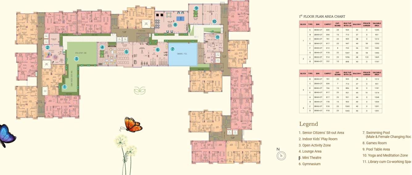  city madhyamgram Tower 1 Cluster Plan