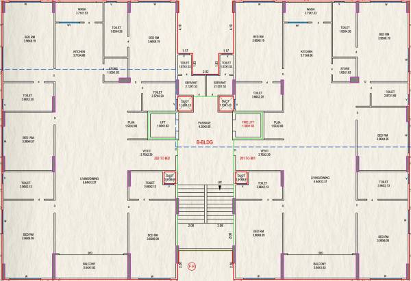 Block B Cluster Plan From 2nd To 8th Floor crest Block B Cluster Plan From 2nd To 8th Floor
