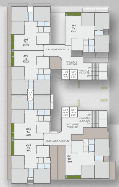  skyline Block A And B Cluster Plan From 2nd To 13th Floor