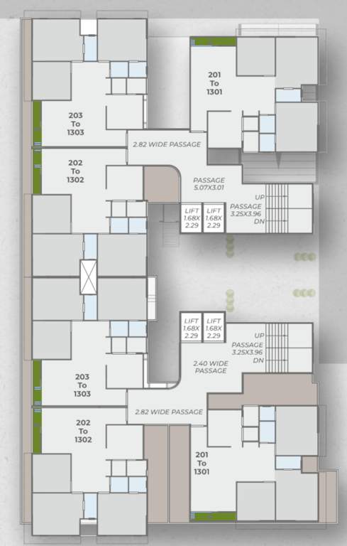  skyline Block A And B Cluster Plan From 2nd To 13th Floor
