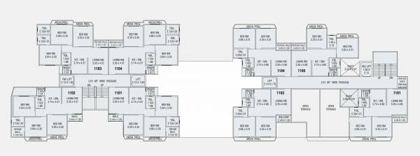 Tower A Cluster Plan For 11th Floor sanidhya-aster Tower A Cluster Plan For 11th Floor