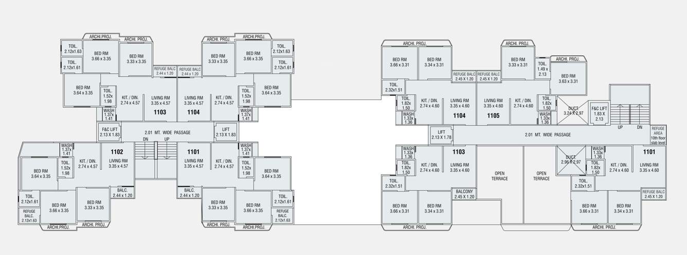  sanidhya aster Tower A Cluster Plan For 11th Floor