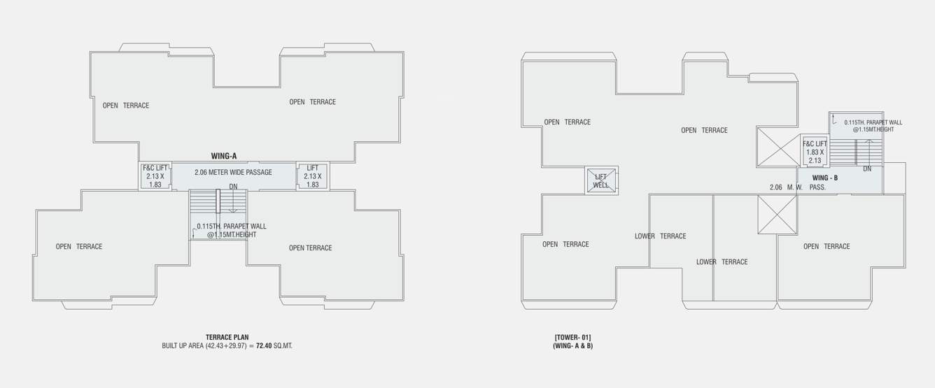  sanidhya aster Tower A Cluster Plan For Terrace Plan