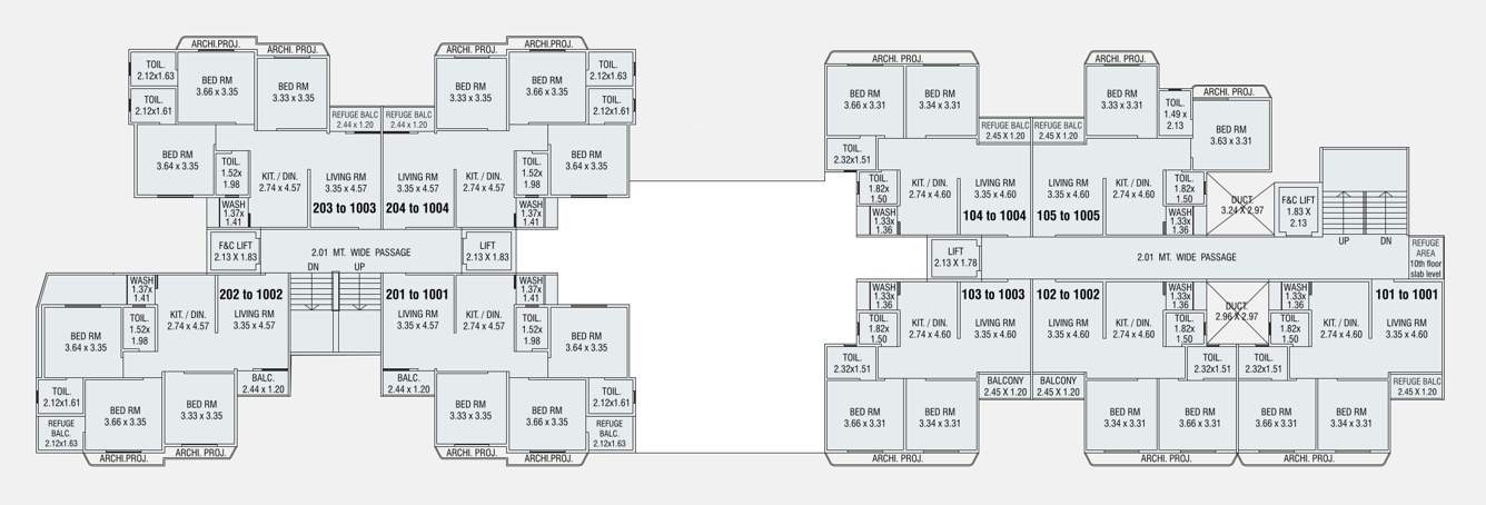  sanidhya aster Tower A Cluster Plan From 2nd To 10th Floor
