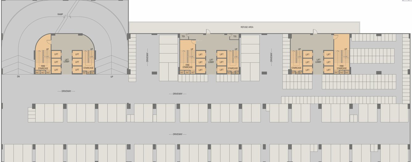  amar business zone Wing A,B,C Cluster Plan For 5th Floor
