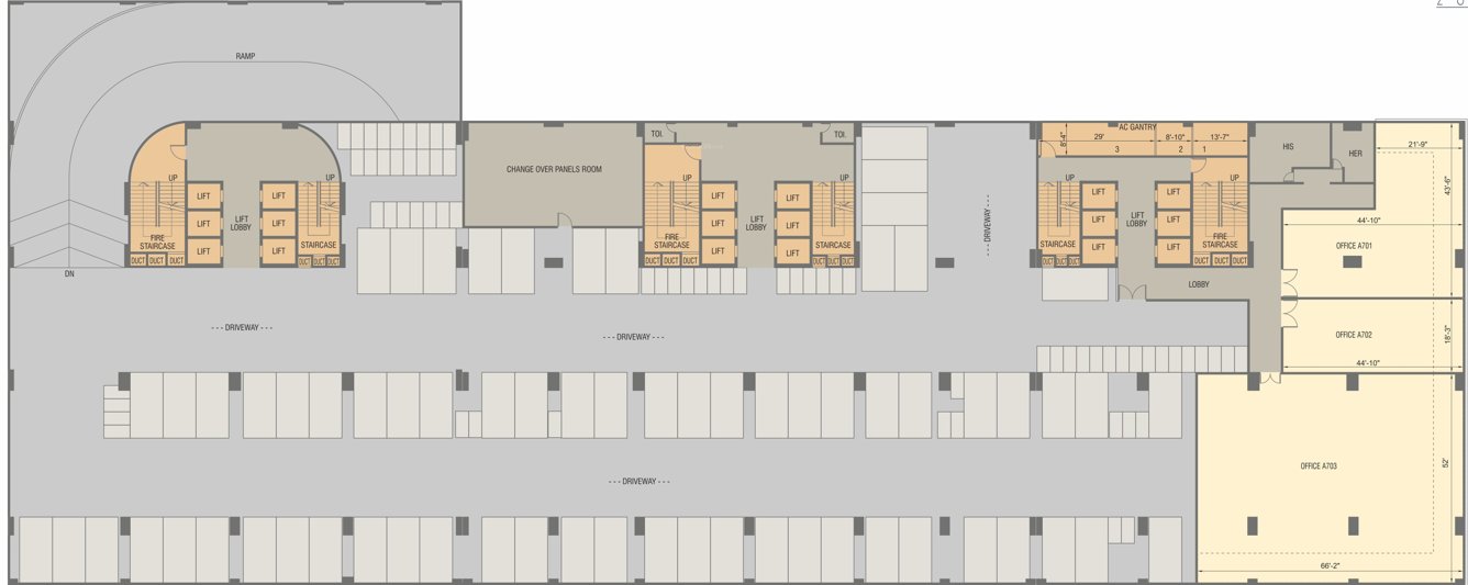  amar business zone Wing A,B,C Cluster Plan For 7th Floor