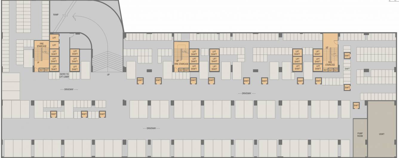  amar business zone Wing A,B,C Cluster Plan For Lower basement