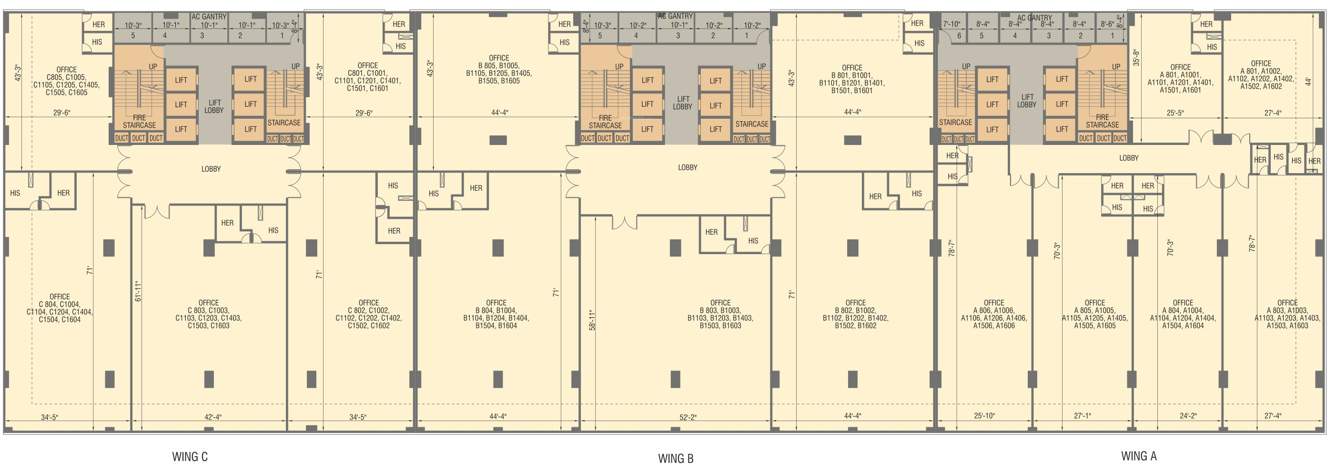 amar business zone Wing A Cluster Plan From 8th,10th,11th,12th,14th And 16th Floor