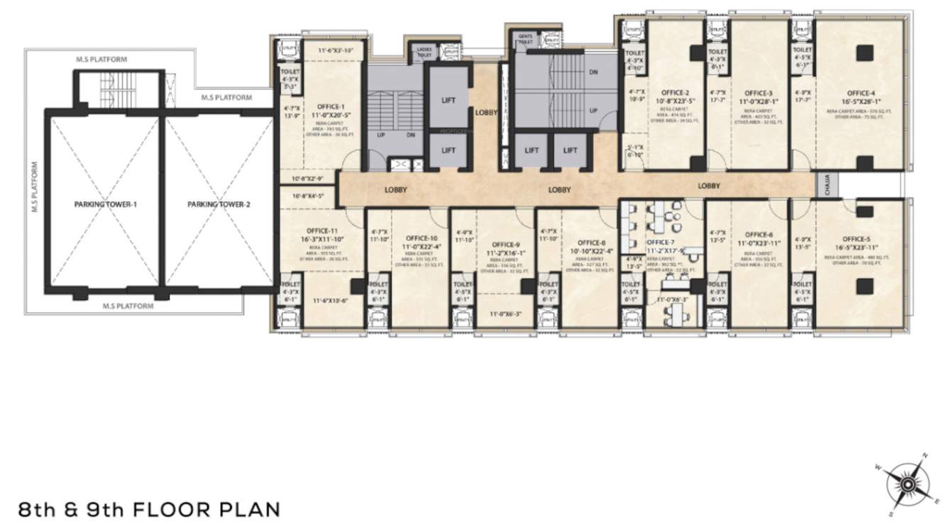  the metropole Azlo Citadel Cluster Plan For 8th And 9th Floor Floor